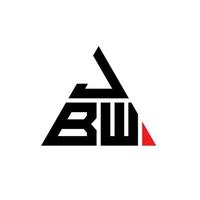 jbw diseño de logotipo de letra triangular con forma de triángulo. monograma de diseño del logotipo del triángulo jbw. plantilla de logotipo de vector de triángulo jbw con color rojo. logotipo triangular jbw logotipo simple, elegante y lujoso.