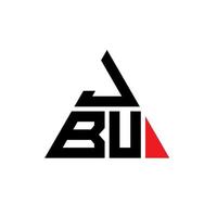 jbu diseño de logotipo de letra triangular con forma de triángulo. monograma de diseño del logotipo del triángulo jbu. plantilla de logotipo de vector de triángulo jbu con color rojo. logotipo triangular jbu logotipo simple, elegante y lujoso.