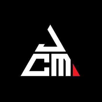 JCM triangle letter logo design with triangle shape. JCM triangle logo design monogram. JCM triangle vector logo template with red color. JCM triangular logo Simple, Elegant, and Luxurious Logo.