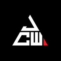 diseño de logotipo de letra triangular jcw con forma de triángulo. monograma de diseño del logotipo del triángulo jcw. plantilla de logotipo de vector de triángulo jcw con color rojo. logotipo triangular jcw logotipo simple, elegante y lujoso.