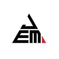 diseño de logotipo de letra de triángulo jem con forma de triángulo. monograma de diseño de logotipo de triángulo jem. plantilla de logotipo de vector de triángulo jem con color rojo. logotipo triangular jem logotipo simple, elegante y lujoso.