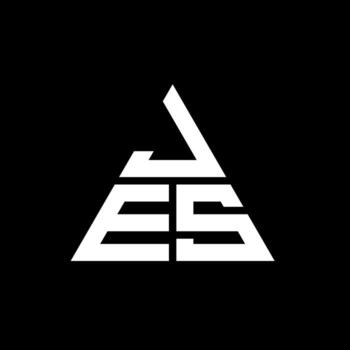 JES triangle letter logo design with triangle shape. JES triangle logo design monogram. JES triangle vector logo template with red color. JES triangular logo Simple, Elegant, and Luxurious Logo.