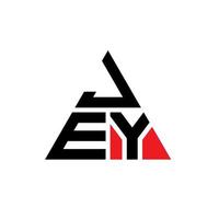 diseño de logotipo de letra de triángulo jey con forma de triángulo. monograma de diseño del logotipo del triángulo jey. plantilla de logotipo de vector de triángulo jey con color rojo. logotipo triangular jey logotipo simple, elegante y lujoso.