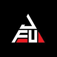 jfu diseño de logotipo de letra triangular con forma de triángulo. monograma de diseño del logotipo del triángulo jfu. plantilla de logotipo de vector de triángulo jfu con color rojo. logotipo triangular jfu logotipo simple, elegante y lujoso.