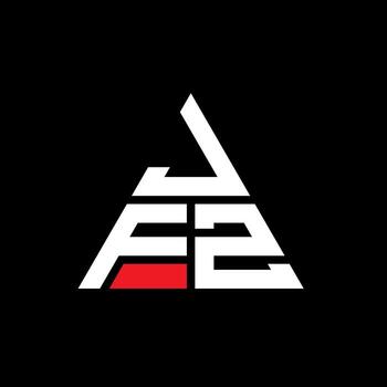 JFZ triangle letter logo design with triangle shape. JFZ triangle logo design monogram. JFZ triangle vector logo template with red color. JFZ triangular logo Simple, Elegant, and Luxurious Logo.