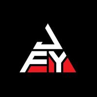jfy diseño de logotipo de letra triangular con forma de triángulo. monograma de diseño del logotipo del triángulo jfy. Plantilla de logotipo de vector de triángulo jfy con color rojo. logotipo triangular jfy logotipo simple, elegante y lujoso.