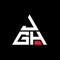 Diseño de logotipo de letra triangular jgh con forma de triángulo. monograma de diseño del logotipo del triángulo jgh. plantilla de logotipo de vector de triángulo jgh con color rojo. logotipo triangular jgh logotipo simple, elegante y lujoso.