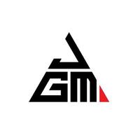 diseño de logotipo de letra triangular jgm con forma de triángulo. monograma de diseño de logotipo de triángulo jgm. plantilla de logotipo de vector de triángulo jgm con color rojo. logotipo triangular jgm logotipo simple, elegante y lujoso.