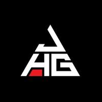 JHG triangle letter logo design with triangle shape. JHG triangle logo design monogram. JHG triangle vector logo template with red color. JHG triangular logo Simple, Elegant, and Luxurious Logo.