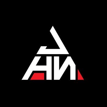 JHN triangle letter logo design with triangle shape. JHN triangle logo design monogram. JHN triangle vector logo template with red color. JHN triangular logo Simple, Elegant, and Luxurious Logo.