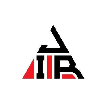 JIR triangle letter logo design with triangle shape. JIR triangle logo design monogram. JIR triangle vector logo template with red color. JIR triangular logo Simple, Elegant, and Luxurious Logo.