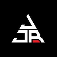 JJR triangle letter logo design with triangle shape. JJR triangle logo design monogram. JJR triangle vector logo template with red color. JJR triangular logo Simple, Elegant, and Luxurious Logo.