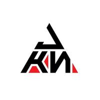 jkn diseño de logotipo de letra triangular con forma de triángulo. monograma de diseño del logotipo del triángulo jkn. plantilla de logotipo de vector de triángulo jkn con color rojo. logotipo triangular jkn logotipo simple, elegante y lujoso.