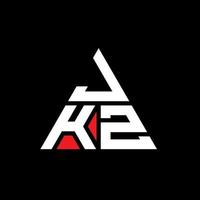 diseño de logotipo de letra triangular jkz con forma de triángulo. monograma de diseño del logotipo del triángulo jkz. Plantilla de logotipo de vector de triángulo jkz con color rojo. logotipo triangular jkz logotipo simple, elegante y lujoso.