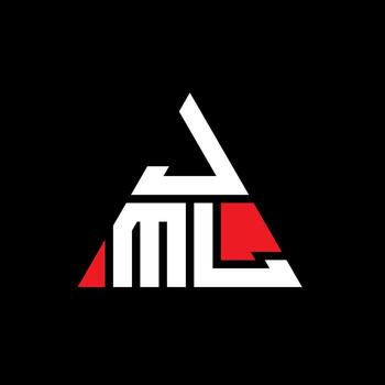 JML triangle letter logo design with triangle shape. JML triangle logo design monogram. JML triangle vector logo template with red color. JML triangular logo Simple, Elegant, and Luxurious Logo.