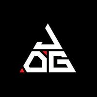 diseño de logotipo de letra de triángulo jog con forma de triángulo. monograma de diseño de logotipo de triángulo jog. plantilla de logotipo de vector de triángulo jog con color rojo. logo triangular jog logo simple, elegante y lujoso.