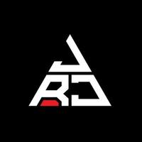 JRJ triangle letter logo design with triangle shape. JRJ triangle logo design monogram. JRJ triangle vector logo template with red color. JRJ triangular logo Simple, Elegant, and Luxurious Logo.