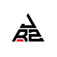 jrz diseño de logotipo de letra triangular con forma de triángulo. monograma de diseño del logotipo del triángulo jrz. plantilla de logotipo de vector de triángulo jrz con color rojo. logotipo triangular jrz logotipo simple, elegante y lujoso.
