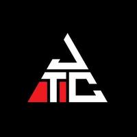 diseño de logotipo de letra triangular jtc con forma de triángulo. monograma de diseño del logotipo del triángulo jtc. plantilla de logotipo de vector de triángulo jtc con color rojo. logotipo triangular jtc logotipo simple, elegante y lujoso.