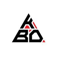 diseño de logotipo de letra triangular kbo con forma de triángulo. monograma de diseño del logotipo del triángulo kbo. plantilla de logotipo de vector de triángulo kbo con color rojo. logotipo triangular kbo logotipo simple, elegante y lujoso.