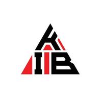 diseño de logotipo de letra de triángulo kib con forma de triángulo. monograma de diseño de logotipo de triángulo kib. plantilla de logotipo de vector de triángulo kib con color rojo. logo triangular kib logo simple, elegante y lujoso.