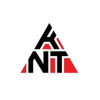 diseño de logotipo de letra triangular knt con forma de triángulo. monograma de diseño de logotipo de triángulo knt. plantilla de logotipo de vector de triángulo knt con color rojo. logotipo triangular knt logotipo simple, elegante y lujoso.