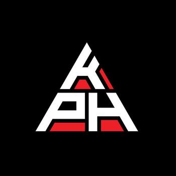 KPH triangle letter logo design with triangle shape. KPH triangle logo design monogram. KPH triangle vector logo template with red color. KPH triangular logo Simple, Elegant, and Luxurious Logo.