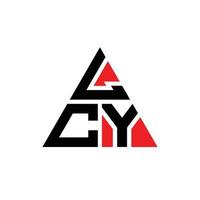 LCY triangle letter logo design with triangle shape. LCY triangle logo design monogram. LCY triangle vector logo template with red color. LCY triangular logo Simple, Elegant, and Luxurious Logo.