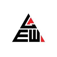 LEW triangle letter logo design with triangle shape. LEW triangle logo design monogram. LEW triangle vector logo template with red color. LEW triangular logo Simple, Elegant, and Luxurious Logo.