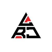 Diseño de logotipo de letra triangular lrj con forma de triángulo. monograma de diseño de logotipo de triángulo lrj. plantilla de logotipo de vector de triángulo lrj con color rojo. logotipo triangular lrj logotipo simple, elegante y lujoso.