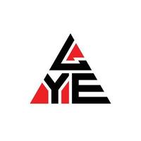 LYE triangle letter logo design with triangle shape. LYE triangle logo design monogram. LYE triangle vector logo template with red color. LYE triangular logo Simple, Elegant, and Luxurious Logo.