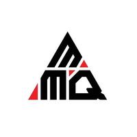 diseño de logotipo de letra triangular mmq con forma de triángulo. monograma de diseño de logotipo de triángulo mmq. plantilla de logotipo de vector de triángulo mmq con color rojo. logotipo triangular mmq logotipo simple, elegante y lujoso.