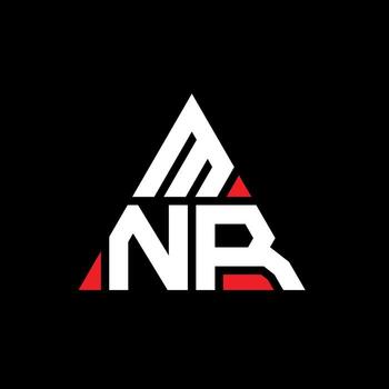 MNR triangle letter logo design with triangle shape. MNR triangle logo design monogram. MNR triangle vector logo template with red color. MNR triangular logo Simple, Elegant, and Luxurious Logo.