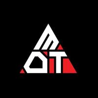 MOT triangle letter logo design with triangle shape. MOT triangle logo design monogram. MOT triangle vector logo template with red color. MOT triangular logo Simple, Elegant, and Luxurious Logo.