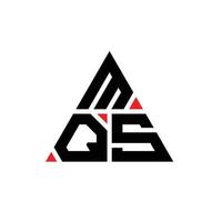 MQS triangle letter logo design with triangle shape. MQS triangle logo design monogram. MQS triangle vector logo template with red color. MQS triangular logo Simple, Elegant, and Luxurious Logo.