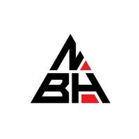 Diseño de logotipo de letra triangular nbh con forma de triángulo. monograma de diseño de logotipo de triángulo nbh. plantilla de logotipo de vector de triángulo nbh con color rojo. logotipo triangular nbh logotipo simple, elegante y lujoso.