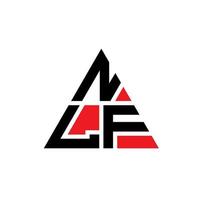 Diseño de logotipo de letra triangular nlf con forma de triángulo. monograma de diseño de logotipo de triángulo nlf. plantilla de logotipo de vector de triángulo nlf con color rojo. logotipo triangular nlf logotipo simple, elegante y lujoso.