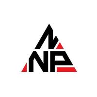 Diseño de logotipo de letra triangular nnp con forma de triángulo. monograma de diseño de logotipo de triángulo nnp. plantilla de logotipo de vector de triángulo nnp con color rojo. logotipo triangular nnp logotipo simple, elegante y lujoso.