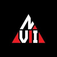 Diseño de logotipo de letra triangular nvi con forma de triángulo. monograma de diseño del logotipo del triángulo nvi. plantilla de logotipo de vector de triángulo nvi con color rojo. logotipo triangular nvi logotipo simple, elegante y lujoso.