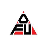 ofu diseño de logotipo de letra triangular con forma de triángulo. monograma de diseño del logotipo del triángulo ofu. ofu plantilla de logotipo de vector de triángulo con color rojo. ofu logo triangular logo simple, elegante y lujoso.