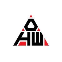 OHW triangle letter logo design with triangle shape. OHW triangle logo design monogram. OHW triangle vector logo template with red color. OHW triangular logo Simple, Elegant, and Luxurious Logo.