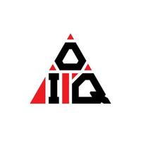 diseño de logotipo de letra triangular oiq con forma de triángulo. monograma de diseño del logotipo del triángulo oiq. plantilla de logotipo de vector de triángulo oiq con color rojo. logotipo triangular oiq logotipo simple, elegante y lujoso.