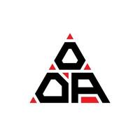 OOA triangle letter logo design with triangle shape. OOA triangle logo design monogram. OOA triangle vector logo template with red color. OOA triangular logo Simple, Elegant, and Luxurious Logo.