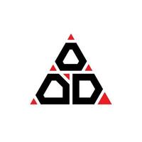 OOD triangle letter logo design with triangle shape. OOD triangle logo design monogram. OOD triangle vector logo template with red color. OOD triangular logo Simple, Elegant, and Luxurious Logo.