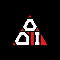 diseño de logotipo de letra triangular ooi con forma de triángulo. monograma de diseño de logotipo de triángulo ooi. plantilla de logotipo de vector de triángulo ooi con color rojo. logotipo triangular ooi logotipo simple, elegante y lujoso.