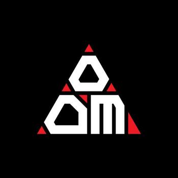 OOM triangle letter logo design with triangle shape. OOM triangle logo design monogram. OOM triangle vector logo template with red color. OOM triangular logo Simple, Elegant, and Luxurious Logo.