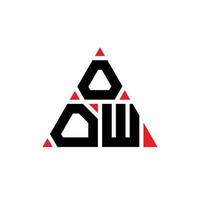 OOW triangle letter logo design with triangle shape. OOW triangle logo design monogram. OOW triangle vector logo template with red color. OOW triangular logo Simple, Elegant, and Luxurious Logo.