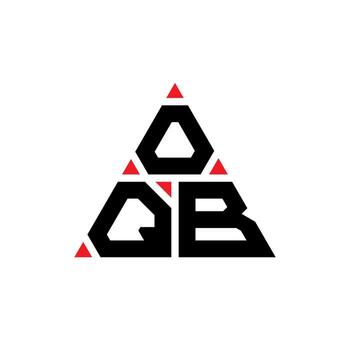 OQB triangle letter logo design with triangle shape. OQB triangle logo design monogram. OQB triangle vector logo template with red color. OQB triangular logo Simple, Elegant, and Luxurious Logo.