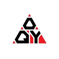 oqy diseño de logotipo de letra triangular con forma de triángulo. monograma de diseño de logotipo de triángulo oqy. plantilla de logotipo de vector de triángulo oqy con color rojo. logotipo triangular oqy logotipo simple, elegante y lujoso.