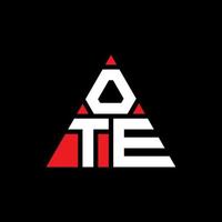 OTE triangle letter logo design with triangle shape. OTE triangle logo design monogram. OTE triangle vector logo template with red color. OTE triangular logo Simple, Elegant, and Luxurious Logo.